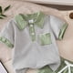 thumbnail image 5 of Niños Lugar Niños Pantalones Estilo de Dos Piezas de Cuello Redondo Suéter Conjunto con Bowtie Detalle de la Moda, Top Suave Y Pantalones Casuales para Bebés Niñas Trajes Diarios, 5 of 7