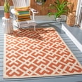 thumbnail image 2 of Safavieh Courtyard Alvin Geometric Indoor/Outdoor Area Rug, Terracotta/Bone, 4' x 4' Square, 2 of 9