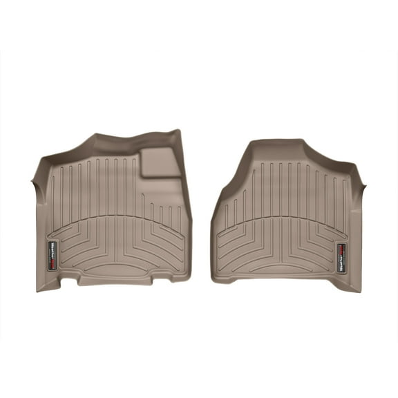 WeatherTech Custom Fit FloorLiners compatible with Grand Caravan, Town & Country Van - 1st Row (Driver & Passenger), Tan