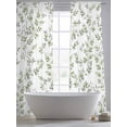 thumbnail image 5 of Green Leaves Sheer Curtains 84 Inch Length 2 Panels Set Window Treatments, Summer Botanical Elegant Farmhouse Rod Pocket Semi Curtains for Living Room/Bedroom/Kitchen Décor, 104"W x 84"L, 5 of 7