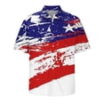 thumbnail image 3 of Nuevas camisas para hombre con bandera estadounidense en 3D, camisas casuales estampadas de manga corta para mujer, camisas hawaianas con botones, ropa de playa, 3 of 5
