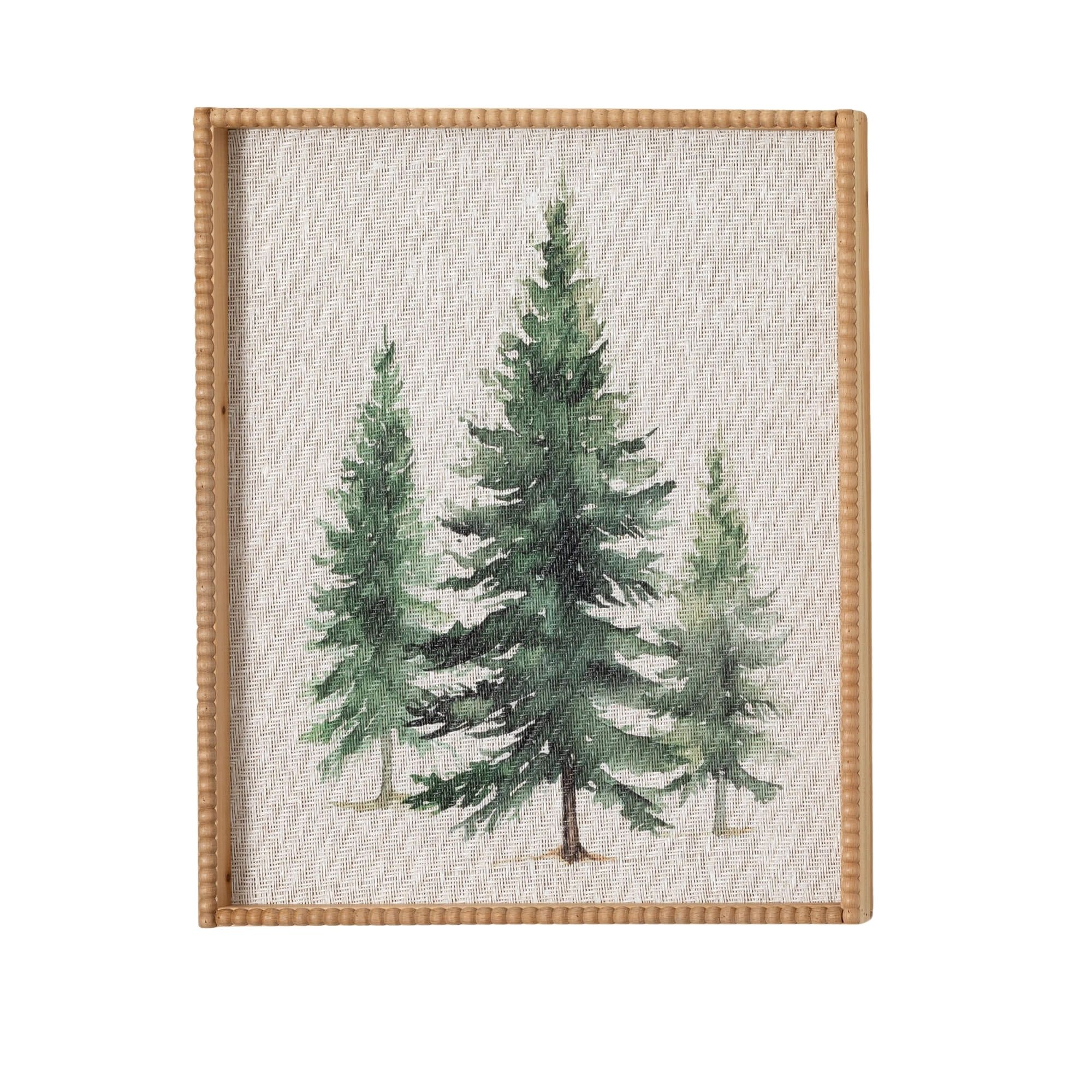 19.5" Sullivans Pine Tree Trio Christmas Wall Decor, Green-White
