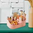 thumbnail image 6 of Makeup Organizer 360 Rotating Makeup Brush Holder Large Capacity Makeup Box Cosmetics Display Case for Home Perfume Lipstick Pink, 6 of 9