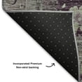thumbnail image 5 of Addison Rugs Mayfield Premium Machine Washable Traditional Global Merlot Rectangle Rug, 10' X 14' Machine Washable Traditional Global Merlot Oversized Sherpa Throw Blanket, 5 of 6