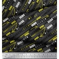 thumbnail image 3 of Soimoi Black Moss Georgette Fabric Brush Stroke & Speed Drive Text Decor Fabric Printed Yard 42 Inch Wide, 3 of 3