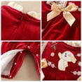 thumbnail image 5 of Zwiiyzr Baby Infant Boys Girls 2-24 Months Christmas Outfits Hooded Fleece Rompers Thick Fluffy Jumpsuit Winter Warm Outerwear Outfits Long Sleeve Onesie Red, 5 of 7