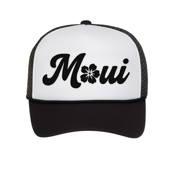Mens Womens Aloha Flower Trucker Hat - Hawaii Hibiscus Snapback Cap, Maui