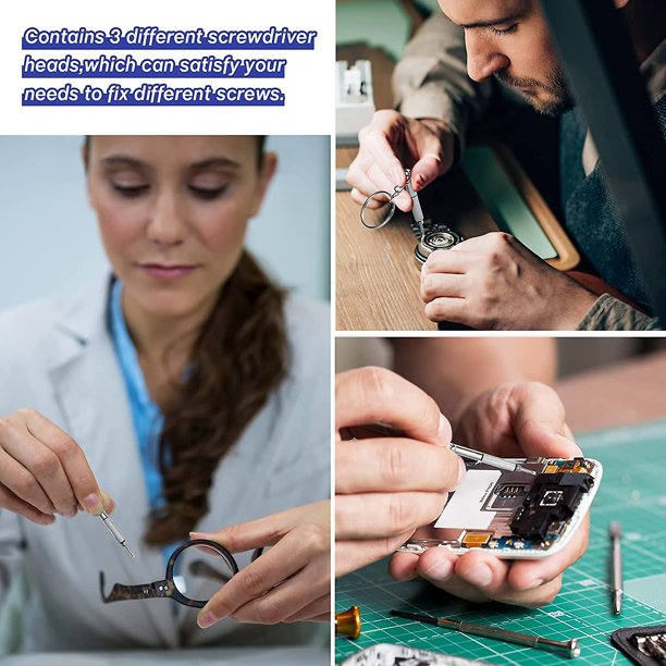 Llavero Destornillador para anteojos Destornillador portátil Llave 3 en 1 Destornillador para anteojos Kit de reparación de anteojos pequeños de acero inoxidable Mini anteojos Keych XianweiShao 8390611323998