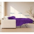 thumbnail image 3 of 4-Piece Twin Sleeper Sofa Sheet Set, 100% Egyptian Cotton, 800 Thread Count, Fits 8" Deep Pull-Out Couch Mattress (36" x 72") - Purple Solid, 3 of 5