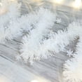 thumbnail image 2 of 6.56FT Christmas Tinsel Garland Shiny White Tinsel Metallic Garlands with Snowflake Hanging Christmas Decoration Xmas Tree Party, 2 of 8