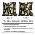 thumbnail image 5 of Christmas Black Pillow Covers 20X20 Inch Gold Xmas Tree Snowflakes Decorative Pillow Cases Set of 2 Winter Holiday Throw Pillows Farmhouse Home Decor for Sofa Couch Cushion Outdoor, 5 of 6