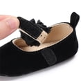 thumbnail image 5 of Ticikt Baby Girls Mary Jane Flats Sparkly Bowknot Princess Dress Crib Shoes Non- for Toddler First Walkers,Color:Black,Size:6-9 Months, 5 of 6