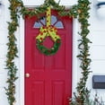 thumbnail image 6 of 6 Piece Christmas Cabinet Wreath Set, Mini Wreaths With Ribbon Bow, Pinecones, And Red Berries, For Kitchen Cabinet Knobs And Small Window Decor, Festive Holiday Accents For Drawers, 6 of 6