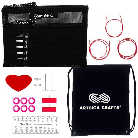 Juego de agujas de tejer ChiaoGoo Twist Red Lace Mini 7500-M