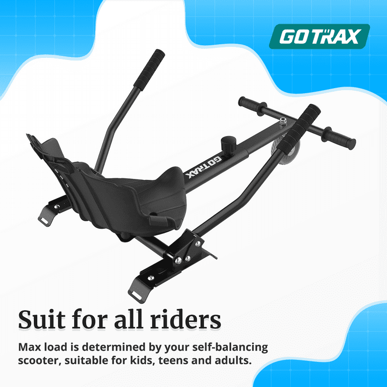 GOTRAX Hoverboard Kart Seat Attachment Accessory for 6.5 8 8.5 10 Self Balancing Scooter Hover Board Go Kart Accessory Kids Adults Single Tube