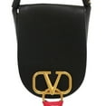 thumbnail image 1 of Pre-Owned Valentino Garavani V-Sling Small Saddle Leather Black Shoulder Bag... (Good), 1 of 11