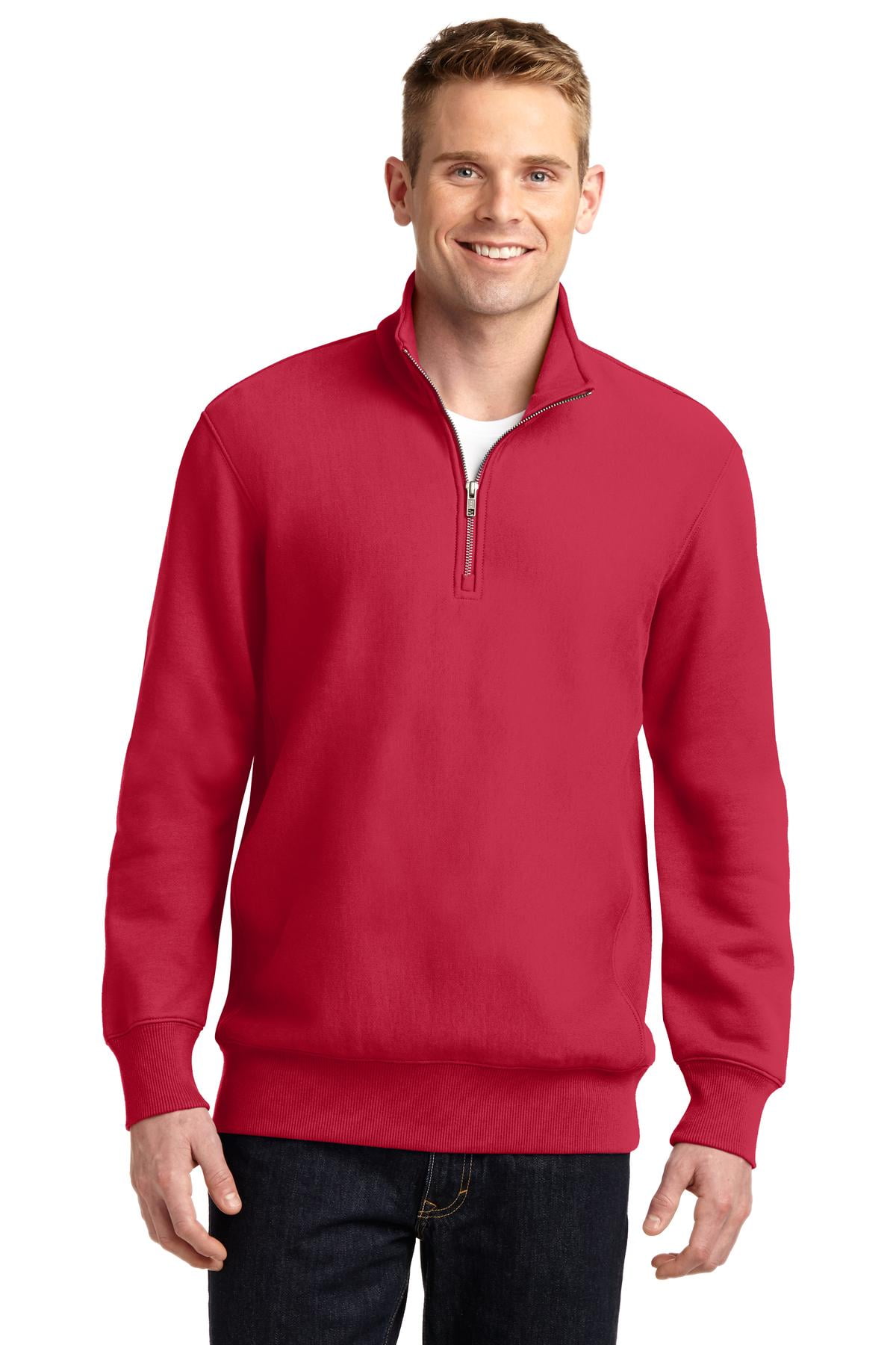 Sport Tek Super Heavyweight 1 4 Zip Pullover Sweatshirt Walmart
