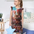 thumbnail image 4 of Fotbe fairy-tale-world-with-delicious-candy Vestido de Dormir para Niñas de 3 a 10 Años, Mangas Cortas, Estilo Princesa, Pijama Camisón con Mangas Voladas-Medium, 4 of 6