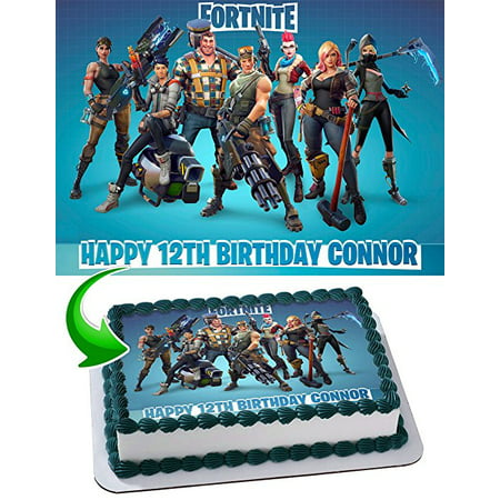 Fortnite Cake Image Personalized Topper Edible Image Cake Topper - fortnite cake image personalized topper edible image cake topper personalized birthday 1 4 sheet decoration