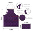 thumbnail image 7 of Purple Black Ornament Eye Pattern Apron-Garden Aprons for Women with Pockets-Cotton Linen Waterproof Kitchen Cooking Gardening Aprons Adjustable for Kitchen,Cooking,BBQ and Salon 33x27 Inch, 7 of 7