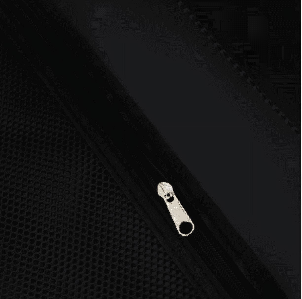New Tech Gear Zipper Binder, 1.5" Capacity, Polyester Zippered Inside Pocket, O-Ring, Black and Pink