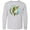 AC-Heather Grey, variant on Inktastic Leaping Bass Fish Fishing Illustration Long Sleeve Youth T-Shirt