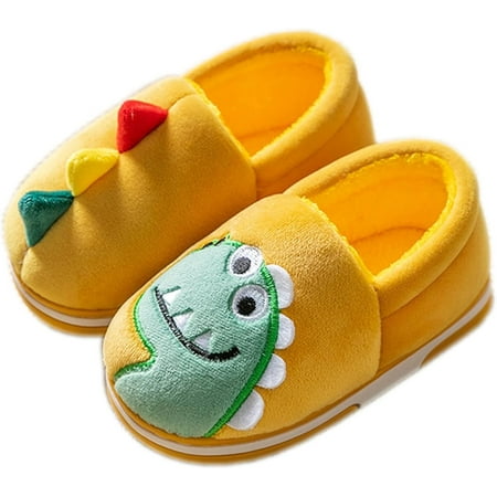 

KAQ Kids Dinosaur Slippers Girls Boys Slippers Memory Foam Comfy House Slippers Bedroom Home Slippers Winter Warm Indoor Shoes