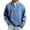 Blue, variant on Mens Vintage Acid Wash Henley Denim Shirt Long Sleeve Retro Pullover Sweatshirt Casual Loose Fit Streetwear Tops