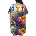 thumbnail image 3 of Lsque Pikmin Women's Short-Sleeved Pajama Set - 2 Piece Soft and Lightweight Sleepwear Set-4X-Large, 3 of 9