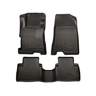 Husky Liners by RealTruck Weatherbeater Floor Mats Fits 2014-2015 Kia Sorento Front & 2nd Row, 3-pc Black-99871