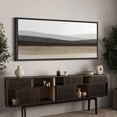 thumbnail image 3 of Large Framed Canvas Wall Art Neutral Abstract Mountain Landscape Print for Living Room Decoration - 60"x30" Black Framed, 3 of 8
