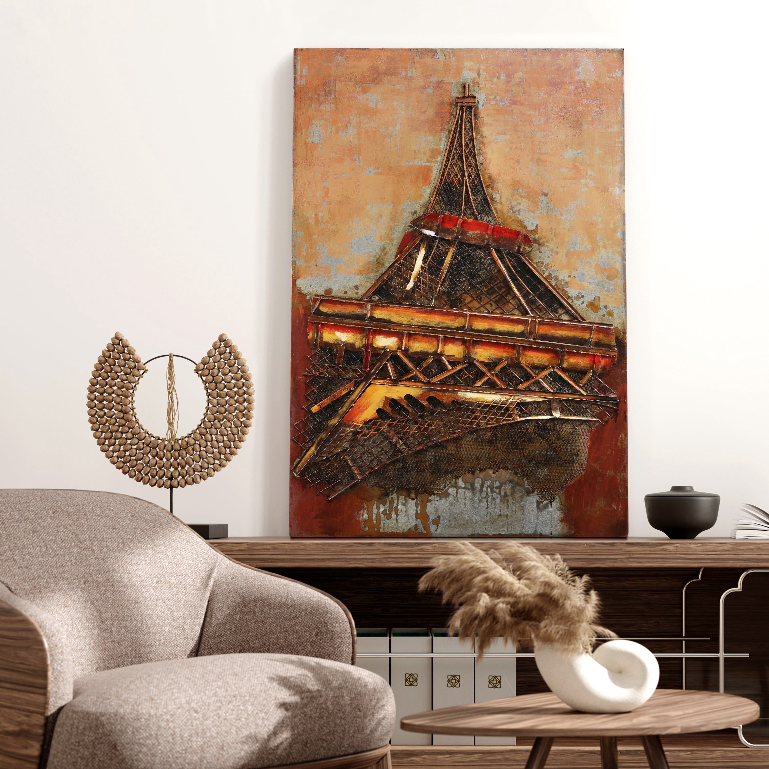 Empire Art "Eiffel Tower I" Mixed Media Iron Hand Painted 3D Wall Decor