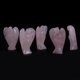 thumbnail image 3 of SZTXJ Carved Rose Quartz Obsidian Gemstone Peace 1.5 inch Angel Pocket Guardian Angel Healing Statue, 3 of 3
