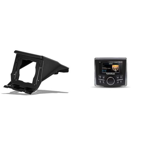 Rockford Fosgate PMX-3 2.7” Wet Bonded IPX6 Color Marine Media Receiver with Bluetooth, Siriusxm Ready, Pandora and Radio Dash Kit Compatible with 17-21 Maverick X3