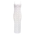 thumbnail image 3 of Gibobby Vestido sexy para mujer Vestido de cóctel ajustado sexy de encaje transparente para mujer con escote en el hombro(Blanco,G), 3 of 5