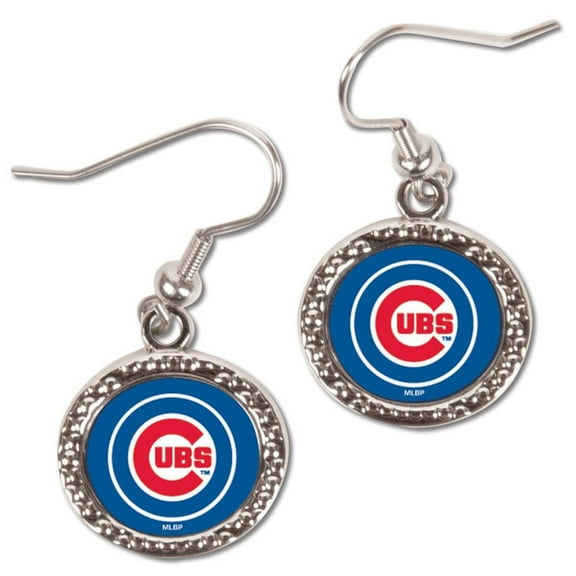 MLB Chicago Cubs Team Wire Oval Hard Insert Earring