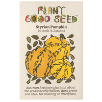 Plant Good Seed Organic Styrian Hulless Pumpkin Seeds for Planting: 20 Count, Austrian Heirloom