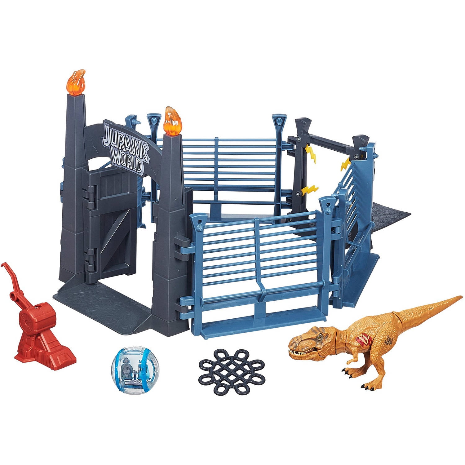 jurassic world tyrannosaurus lockdown playset