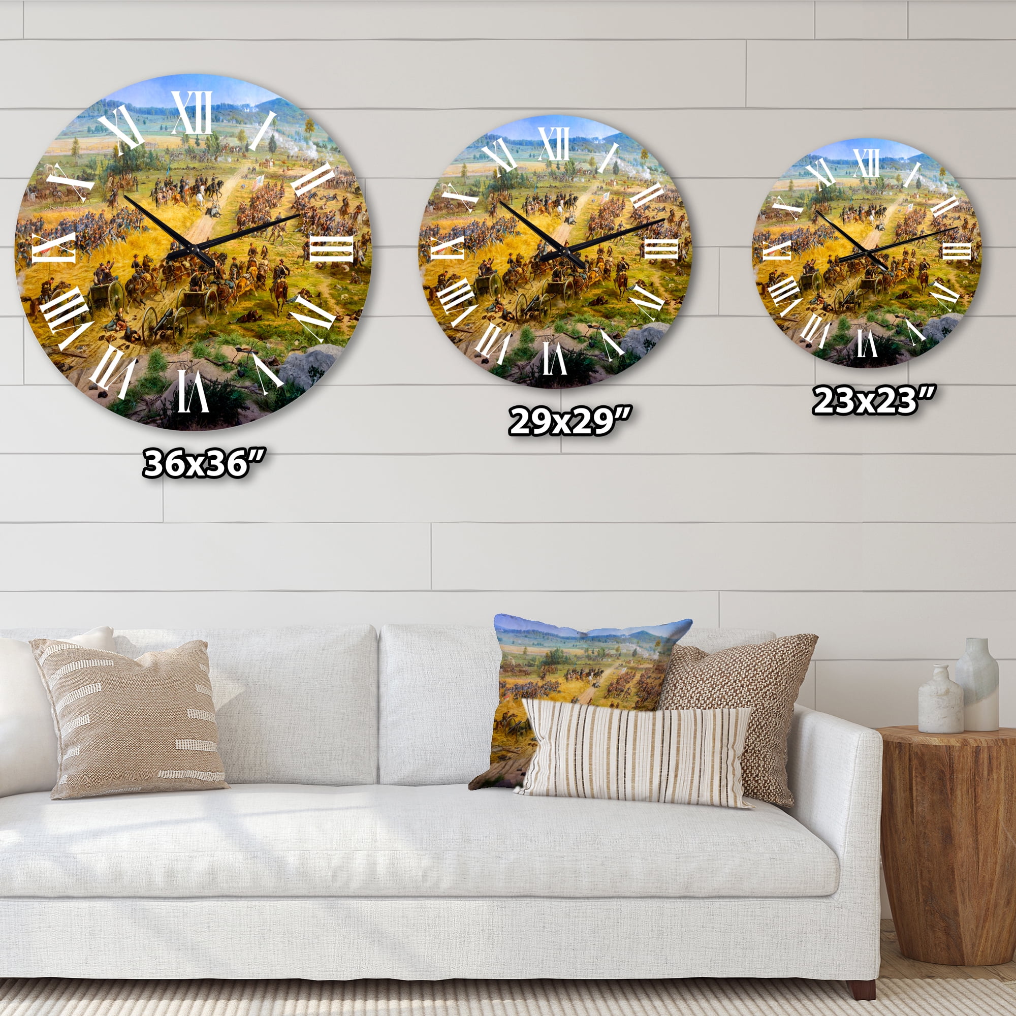 Designart 1 in Quartz Vintage Wall Clock
