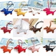 thumbnail image 4 of Giaone Mini Dachshund Dog Keychain Cute PU Keyring Hanging Ornament, 4 of 20
