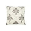 Pal Fabric Blended Linen Flower Square 18x18 Grey Dansk Pattern Pillow Cover