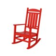 thumbnail image 4 of GARDEN Classic Plastic Adirondack Porch Rocking Chair, Red, 4 of 10