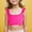 Hot Pink, variant on qolati Girls Tank Tops Kids Cute Ruffle Sports Bra Workout Yoga Vest Shirts Slim Fitted Sleeveless Dance Crop Top