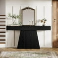 thumbnail image 2 of Tribesigns 63" Black Console Table, Farmhouse Entryway Table with Geometric Base, Wood Sofa Table, 2 of 7