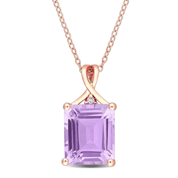 Everly Women's 5.87CT TGW Amethyst and White Topaz Sterling Silver Pendant