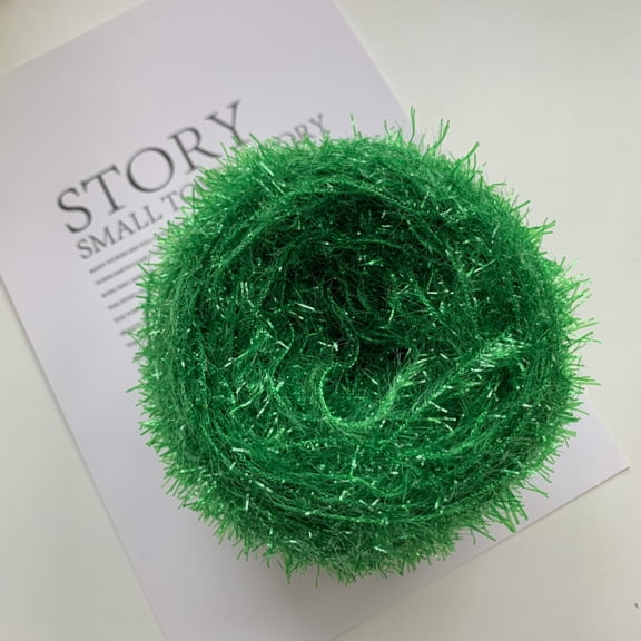 suxuMhao Scrubby Sparkle Yarn, Acrylic Yarn for Knitting & Crochet, DIY Scrubber & Kitchen Craft Fancy Yarn, Dark Green, 5×1.06oz/30g (Each Roll 1.06oz/30g), 5 Rolls Total