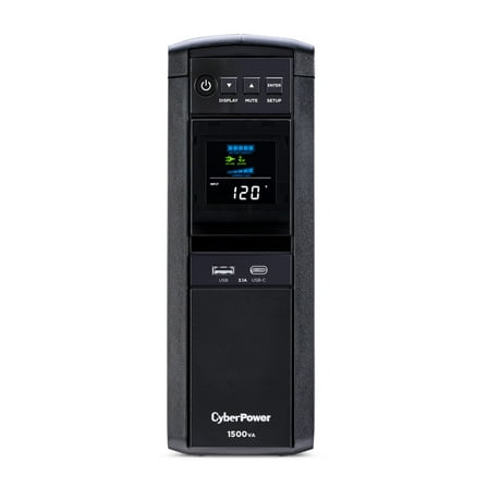 CyberPower GX1500U - 1500VA/900W Black Battery Backup UPS with 12 Outlets