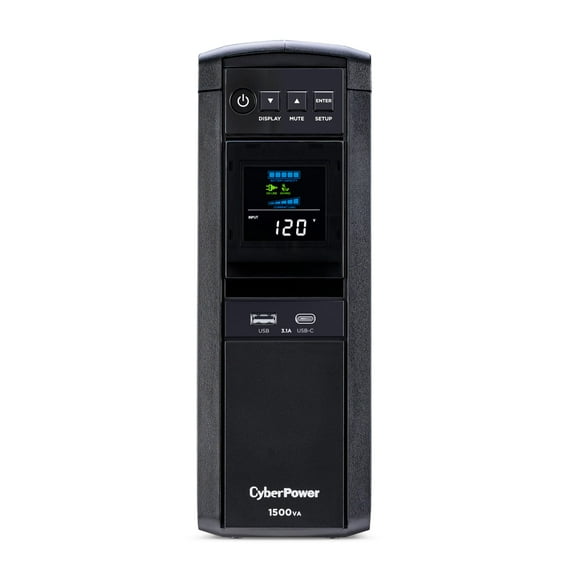 CyberPower GX1500U - 1500VA/900W Black Battery Backup UPS with 12 Outlets
