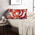 thumbnail image 6 of Picia Red Sun Flame Fox Pattern Plush Pillow Case – Soft and Cozy Cushion Cover, Hypoallergenic Throw Pillow Case for Home Decor-14"x20", 6 of 6