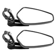 thumbnail image 2 of Espejos retrovisores para manillar de 0,9 pulgadas, espejo para manillar de motocicleta, vidrio retrovisor modificado para motocicletas de carreras callejeras, scooters, vista lateral(Negro), 2 of 5